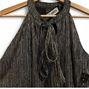 Worthington Metallic Silver Blouse